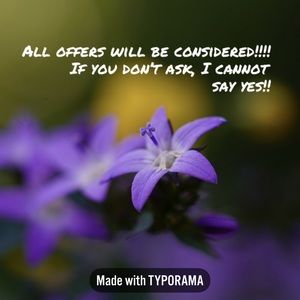 I welcome offers!